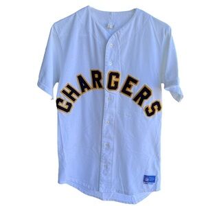 Vintage Majestic San Diego Chargers NFL Shirt Jersey USA Made Small Button Front